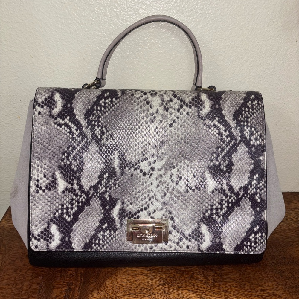 Kate Spade Gray Snake Print Women's Bag